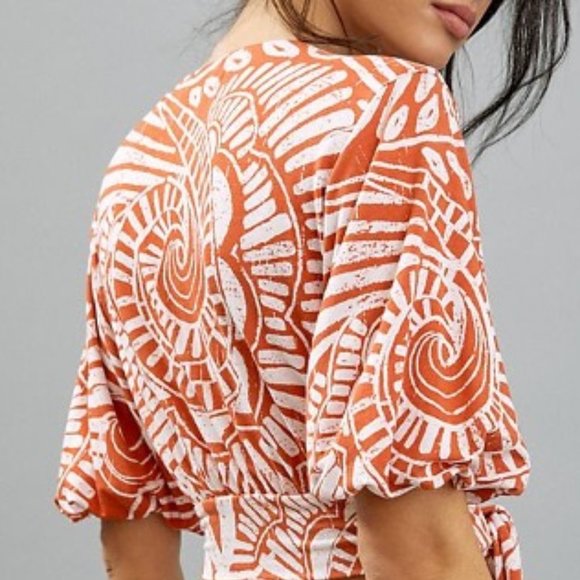 Anthropologie (NWT) | Cropped Mock-Wrap Blouse | Small - Picture 3 of 4